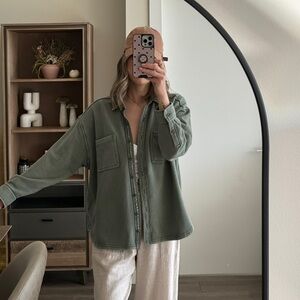 aerie cotton shacket